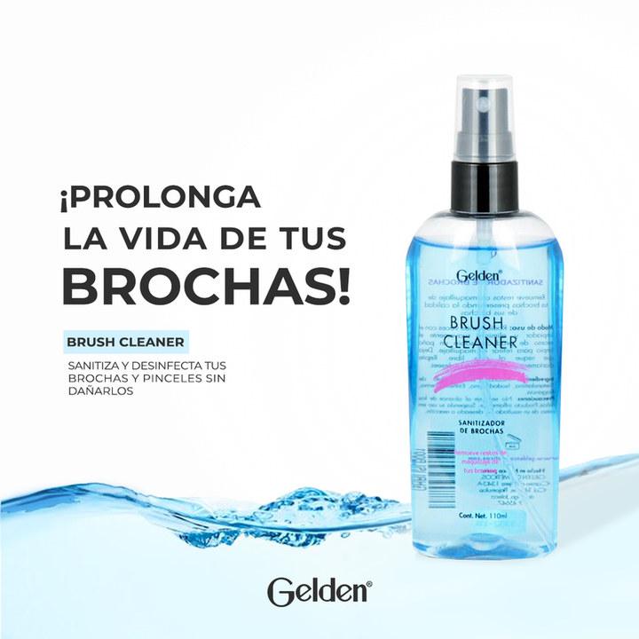 Sanitizador Y Limpiador de Brochas [Brush Cleaner] - Gelden Cosmeticos - Compra Maquillaje y Artículos de Belleza | Belle Queen Cosmetics