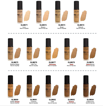 **PRE ORDEN** EXHIBIDOR 84 PIEZAS PRO MATTE - LA GIRL