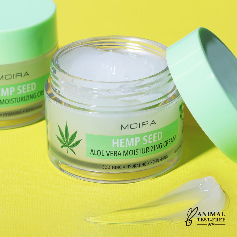 HEMP SEED ALOE VERA MOISTURIZING CREAM- MOIRA - Compra Maquillaje y Artículos de Belleza | Belle Queen Cosmetics