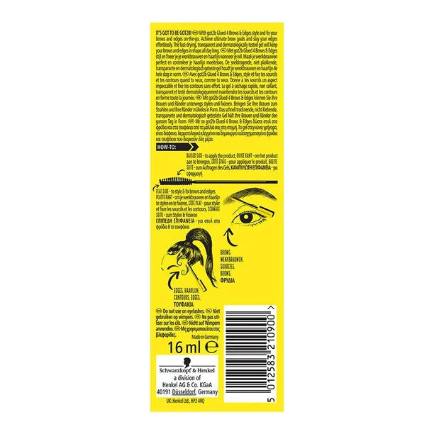 Gel para cejas  Got2b Glued Brows & edges 16 ml  -Schwarzkopf