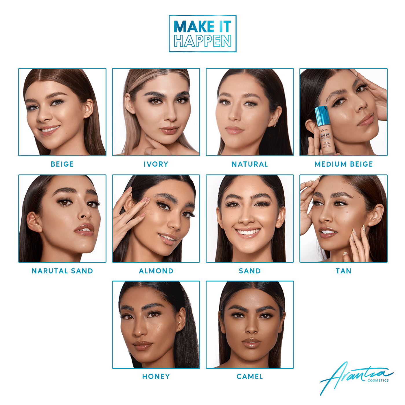 MAKE IT HAPPEN Foundation - ARANTZA COSMETICS