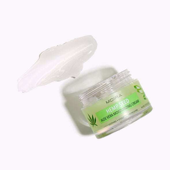 HEMP SEED ALOE VERA MOISTURIZING CREAM- MOIRA - Compra Maquillaje y Artículos de Belleza | Belle Queen Cosmetics