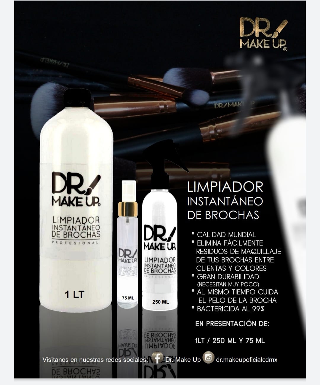 LIMPIADOR INSTANTANEO DE BROCHAS 125 ML - Compra Maquillaje y Artículos de Belleza | Belle Queen Cosmetics